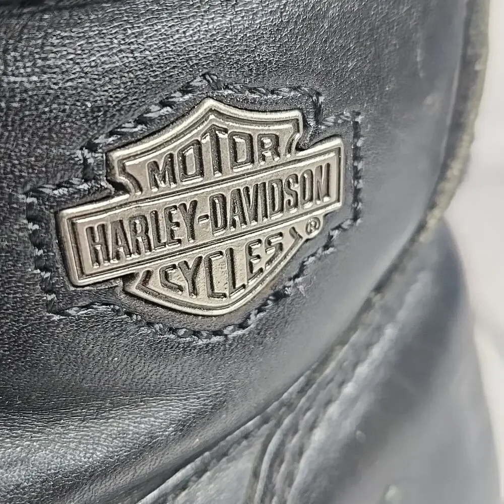 Harley Davidson Faded Glory Boots Women's Size 8.5 Black Leather Buckle 81024 - Picture 12 of 14